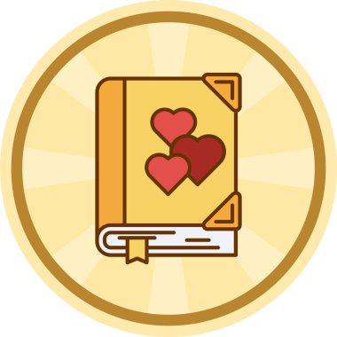 Kalp simgesinin vektör illüstrasyonu