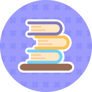 Kütüphane. Web simgesi basit illüstrasyon