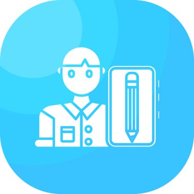 Bir kalem simgesinin vektör illüstrasyonu