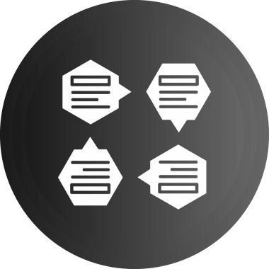 Sohbet simgesinin vektör illüstrasyonu