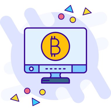 Eğilim biçimi izole edilmiş arkaplanda bitcoin simgesi