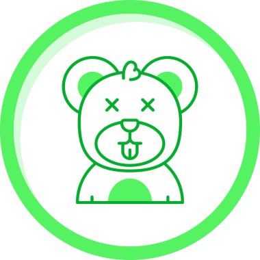 kızgın ayı ikonu vektör çizimi tasarımı