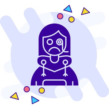 Ağlayan ikon vektörü. İnce çizgi işareti. izole edilmiş sınır sembolü çizimi