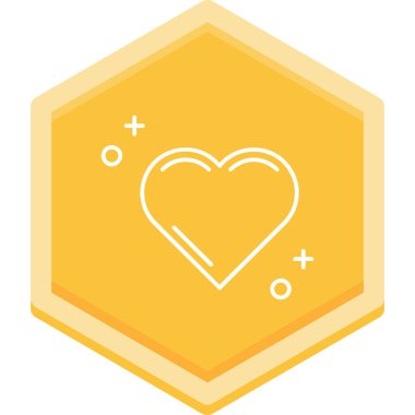 Kalp simgesinin vektör illüstrasyonu