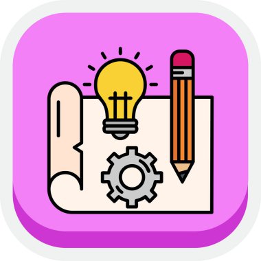 Web ve mobil uygulama için yaratıcı tasarım simgesi