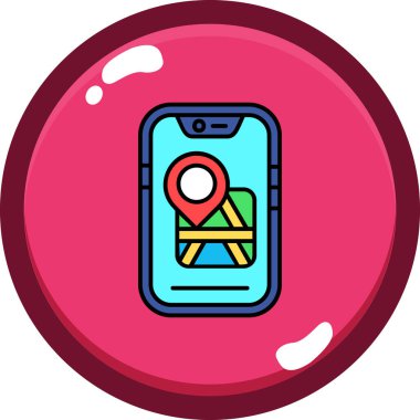 gps gps konum simgesi - taslak biçimi