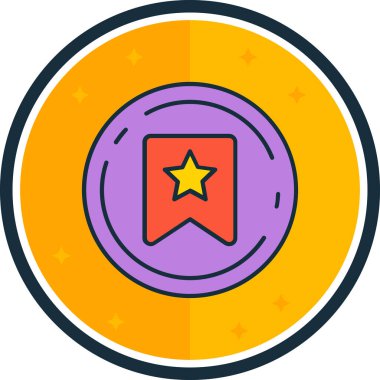 Madalya ikon vektör illüstrasyonu