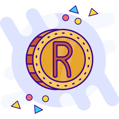 Bir harfin modern simgesinin vektör çizimi