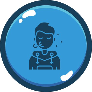 Maskeli bir adamın vektör çizimi