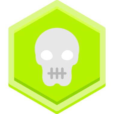 Bir kafatası simgesinin vektör çizimi