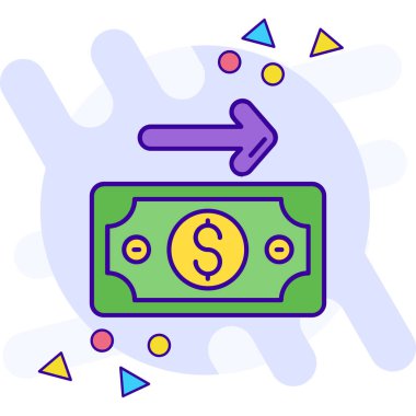 Dolar simgesi vektör illüstrasyonu