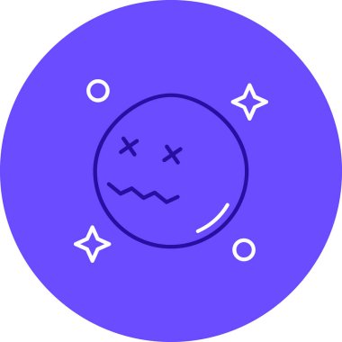 Hat Ay simgesi beyaz arkaplanda izole edildi. Renkli taslak konsepti. Vektör.