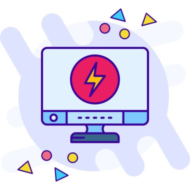 elektrik pil güç simgesi - taslak biçimi