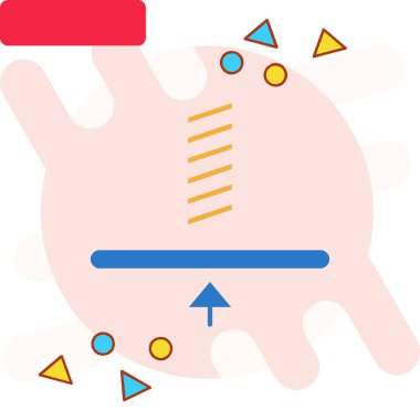 Şirin bir çizgi film simgesinin vektör çizimi