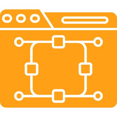 Sunucu. Web simgesi basit illüstrasyon