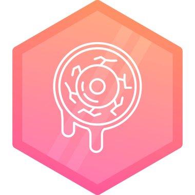 Beyaz arkaplanda çizgi bal peteği simgesi izole edildi. Bal hücrelerinin sembolü. Tatlı doğal yemek. Renkli taslak konsepti. Vektör.