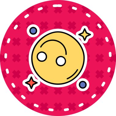 Uydunun sevimli bir simgesinin vektör çizimi