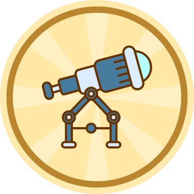 Çizgi film teleskopunun vektör çizimi