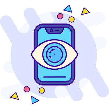 Kamera Simgesi Vektör Özeti Çizimi