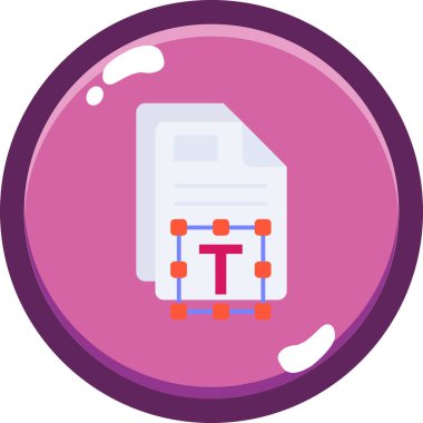 Belge. Web simgesi basit illüstrasyon