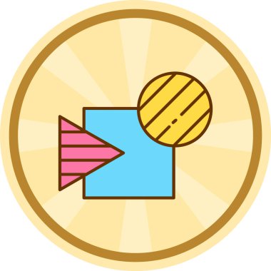 Madalya ikon vektör illüstrasyonu