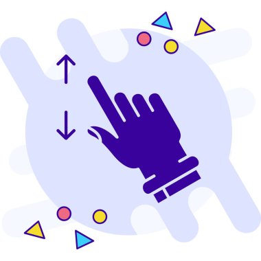 Sol parmak vektör illüstrasyon tasarımını gösteren parmakları olan eller