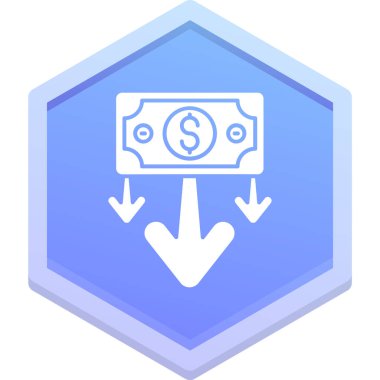 Dolar işareti vektör simgesi