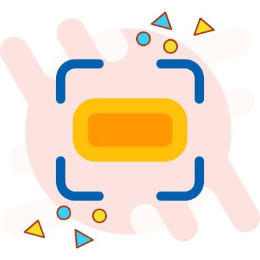 Tıbbi maskenin modern bir simgesinin vektör çizimi