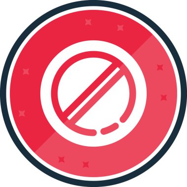 Yasak işaret simgesi, vektör illüstrasyonu