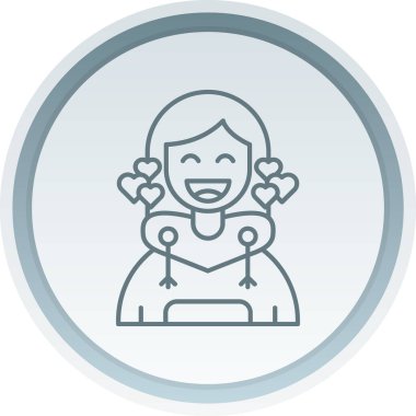 kız simgesi, vektör illüstrasyonu