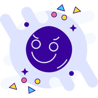 emoji gülümseme simgesi, vektör illüstrasyonu