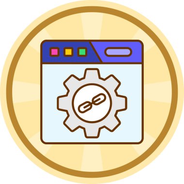 Teçhizat Web simgesi basit illüstrasyon