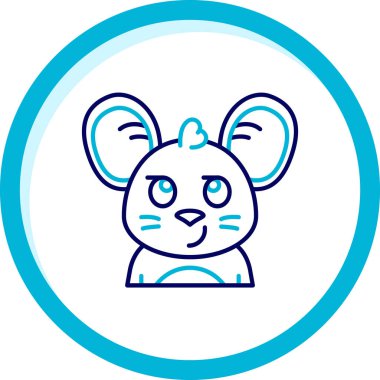 Çerçeve çerçeve vektör illüstrasyon tasarımı ile sevimli fare başı