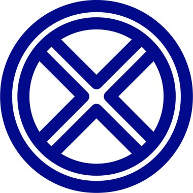 X-ışını sembollü mavi düğme