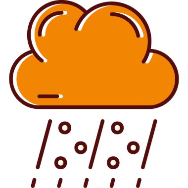 Yağmur. Web simgesi basit illüstrasyon