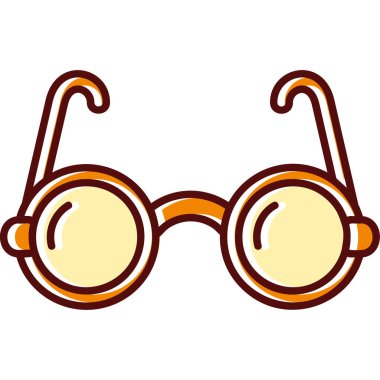 Yay ve renk vektörü olan gözlük