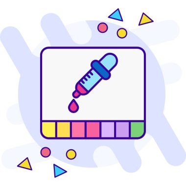 Palet 'i boya. Basit illüstrasyon