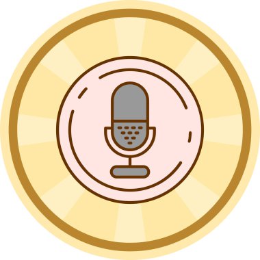 MIC simgesi, vektör illüstrasyonu