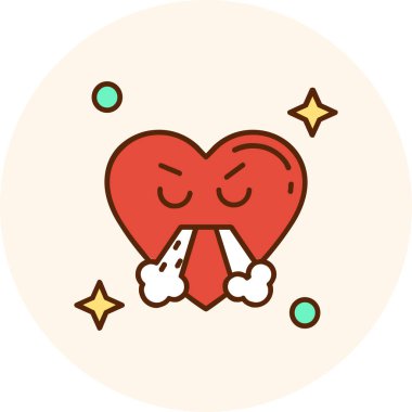 kalp ve şeker rengi vektör çizimi