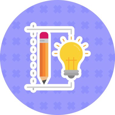 Bir fikrim var. Web simgesi basit illüstrasyon