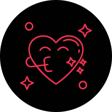 Kalp. Web simgesi basit tasarım