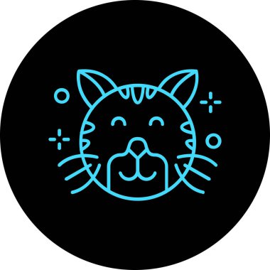 kedi simgesi, vektör illüstrasyonu