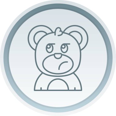 Üzgün oyuncak ayı ikonu, taslak tarzı