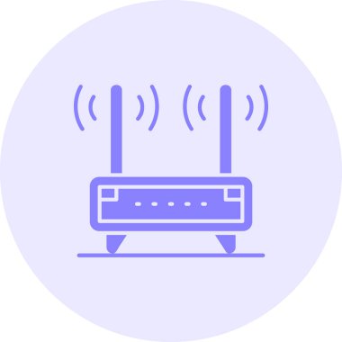 WiFi yönlendirici kutsal kişilerin resmi, vektör çizim