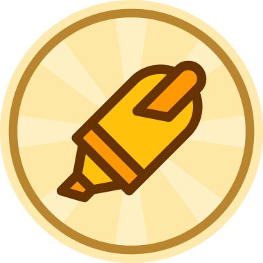 Kalem. Web simgesi basit illüstrasyon