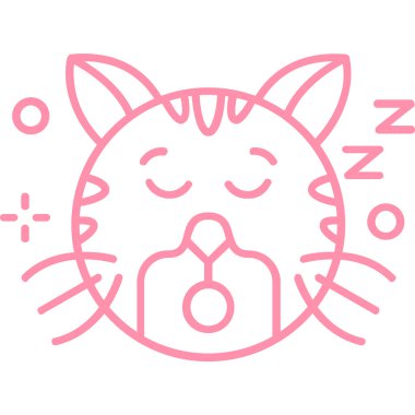 Uyku Çizgisi Çokrenkli, basit vektör çizimi