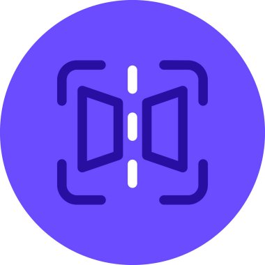 Yol simgesi vektörü. Basit resimleme.