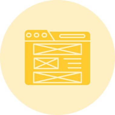 İnternet sitesi. Web simgesi basit tasarım