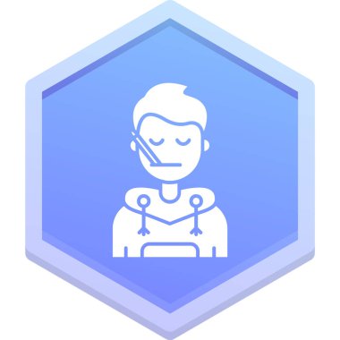 Doktor. Web simgesi basit illüstrasyon