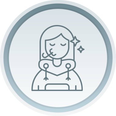 Maskeli bir kadının vektör çizimi